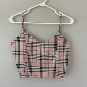 Black and Gold Stripped Crop Top 💌